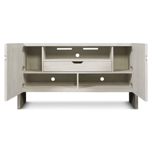 Bernhardt Bernhardt Two-Tone Foundations Buffet With Geometric Trim, Media Venting & Felt-Lined Drawer - 58" 306400