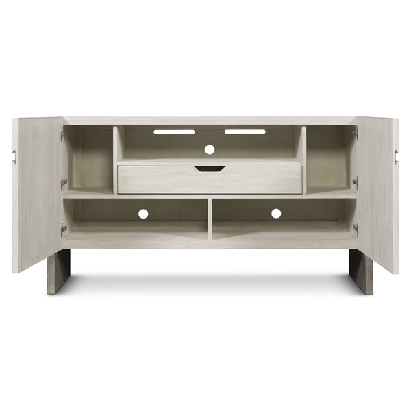 Bernhardt Bernhardt Two-Tone Foundations Buffet With Geometric Trim, Media Venting & Felt-Lined Drawer - 58" 306400