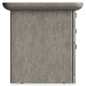 Bernhardt Bernhardt Monolith Desk With Wirebrushed Oak Puma Finish, 3 Drawers, Rustic-Modern Sculptural Design 343510