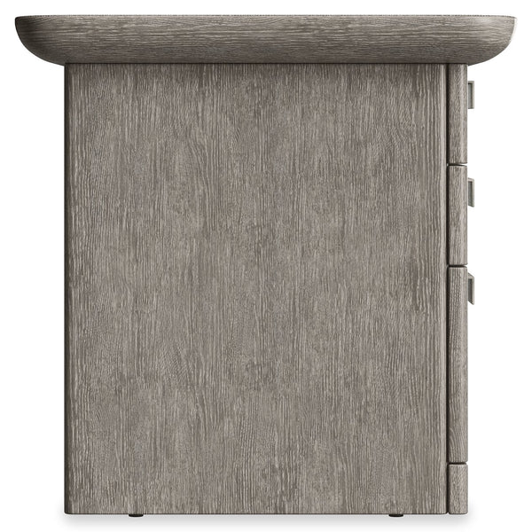 Bernhardt Bernhardt Monolith Desk With Wirebrushed Oak Puma Finish, 3 Drawers, Rustic-Modern Sculptural Design 343510