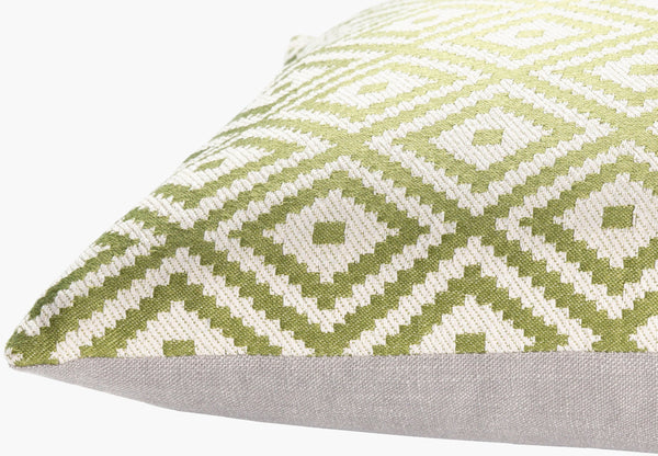 Surya Kanga Elegant 18"L X 18"W Accent Pillow - Modern Style, Soft Comfort, Easy Care For Home Decor Olive Polyester,Polyester Kga001-1818