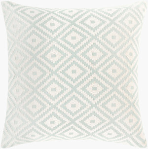 Surya Kanga Elegant 18"L X 18"W Accent Pillow - Modern Style, Soft Comfort, Easy Care For Home Decor Seafoam Polyester,Polyester Kga003-2020p