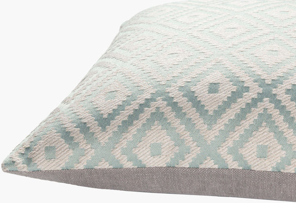 Surya Kanga Elegant 18"L X 18"W Accent Pillow - Modern Style, Soft Comfort, Easy Care For Home Decor Seafoam Polyester,Polyester Kga003-2020p