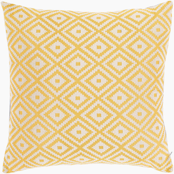 Surya Kanga Elegant 18"L X 18"W Accent Pillow - Modern Style, Soft Comfort, Easy Care For Home Decor Mustard Polyester,Polyester Kga004-2222d