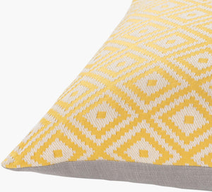 Surya Kanga Elegant 18"L X 18"W Accent Pillow - Modern Style, Soft Comfort, Easy Care For Home Decor Mustard Polyester,Polyester Kga004-2222d