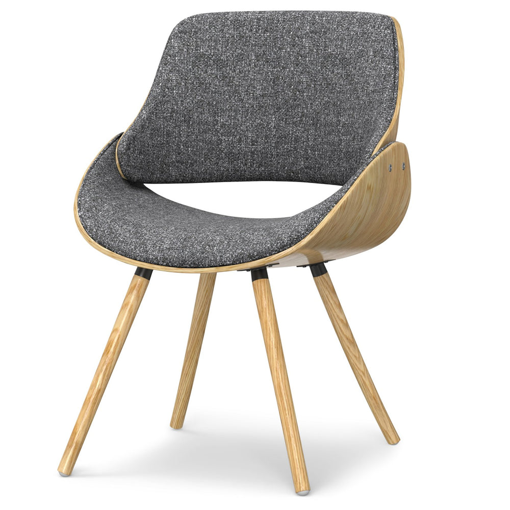 English Elm Malden Bentwood Dining Chair - Stylish Grey Woven Seat & Light Brown Frame For Modern Spaces B136P158908