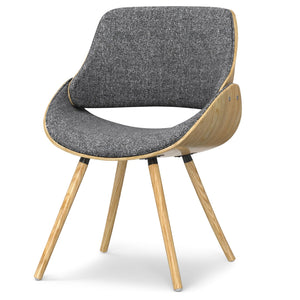 English Elm Malden Bentwood Dining Chair - Stylish Grey Woven Seat & Light Brown Frame For Modern Spaces B136P158908