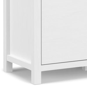 English Elm Hollander handcrafted solid wood sideboard buffet with 4 drawers, 2 doors & adjustable shelving, 54"W White B136P158685