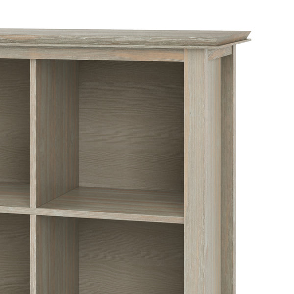 English Elm Artisan 9-Cube Bookcase - Handcrafted Distressed Grey Storage Unit For Stylish Home Organization B136P158414