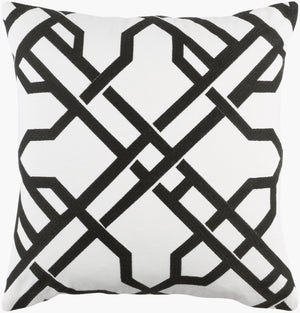 Surya Kingdom 18"X18" Cotton Accent Pillow - Elegant Design For Modern & Classic Decor, Easy Care! White Cotton,Cotton Kgdm7036-1818