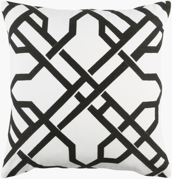 Surya Kingdom 18"X18" Cotton Accent Pillow - Elegant Design For Modern & Classic Decor, Easy Care! White Cotton,Cotton Kgdm7036-1818