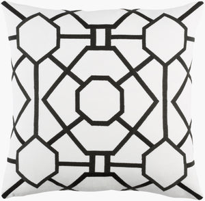 Surya Kingdom 18"X18" Cotton Accent Pillow - Elegant Design For Modern & Classic Decor, Easy Care! Off,White Cotton,Cotton Kgdm7041-1818d