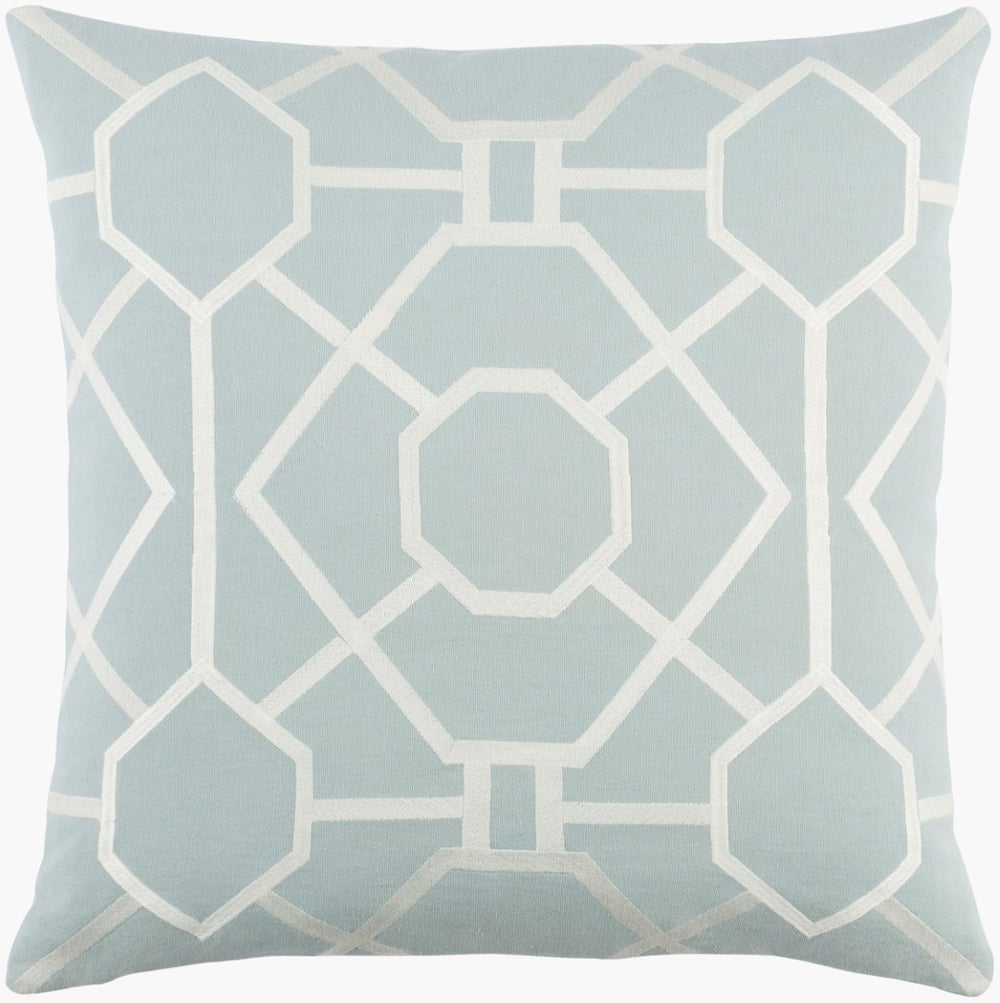 Surya Kingdom Cotton Square Accent Pillow Handcrafted in India for Sofas and Armchairs KGDM7045-1818D