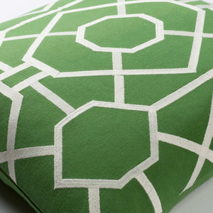 Surya Kingdom 18"X18" Cotton Accent Pillow - Elegant Design For Modern & Classic Decor, Easy Care! Medium Green Cotton,Cotton Kgdm7046-1818d