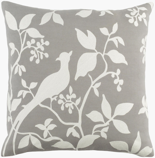 Surya Kingdom 18"X18" Cotton Accent Pillow - Elegant Design For Modern & Classic Decor, Easy Care! Gray Cotton,Cotton Kgdm7048-1818d
