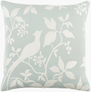 Surya Kingdom 18"X18" Cotton Accent Pillow - Elegant Design For Modern & Classic Decor, Easy Care! Pale Blue Cotton,Cotton Kgdm7050-1818p