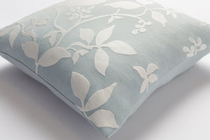 Surya Kingdom 18"X18" Cotton Accent Pillow - Elegant Design For Modern & Classic Decor, Easy Care! Pale Blue Cotton,Cotton Kgdm7050-1818p