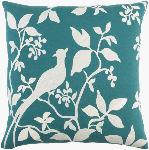 Surya Kingdom 18"X18" Cotton Accent Pillow - Elegant Design For Modern & Classic Decor, Easy Care! Green Cotton,Cotton Kgdm7051-1818