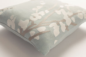 Surya Kingdom 18"X18" Cotton Accent Pillow - Elegant Design For Modern & Classic Decor, Easy Care! Pale Blue Cotton,Cotton Kgdm7060-1818p