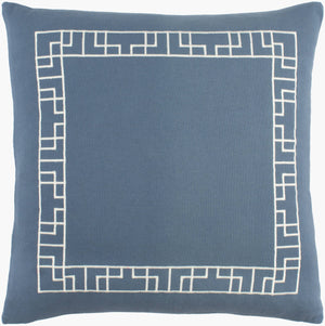 Surya Kingdom 18"X18" Cotton Accent Pillow - Elegant Design For Modern & Classic Decor, Easy Care! Dark Blue Cotton,Cotton Kgdm7065-1818d