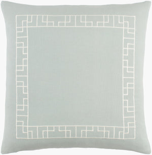 Surya Kingdom 18"X18" Cotton Accent Pillow - Elegant Design For Modern & Classic Decor, Easy Care! Pale Blue Cotton,Cotton Kgdm7067-1818d
