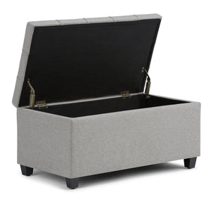 English Elm Sienna Storage Ottoman Bench In Dove Grey - Stylish, Versatile Seating With Hidden Storage & Safety Hinge B136P159116-GIGA