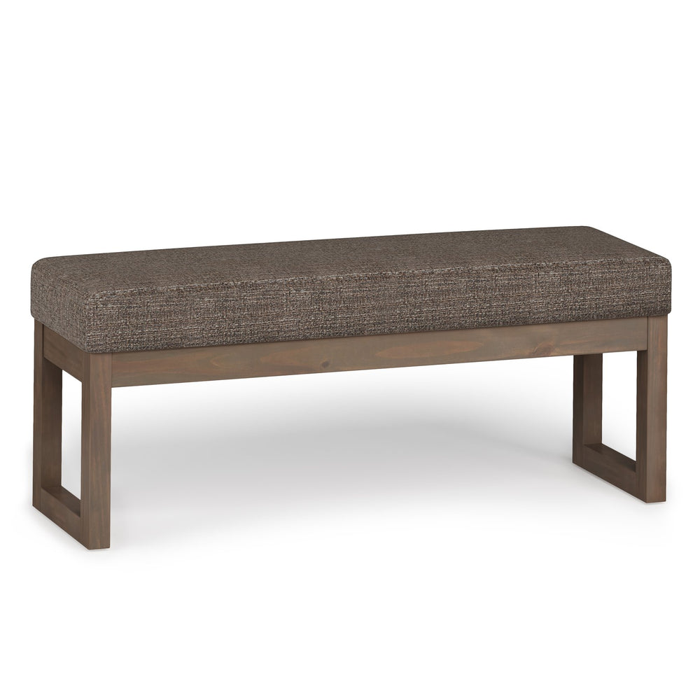 English Elm Milltown Large Mink Brown Ottoman Bench - Chic Upholstered Design For Versatile Home Comfort & Style B136P159082