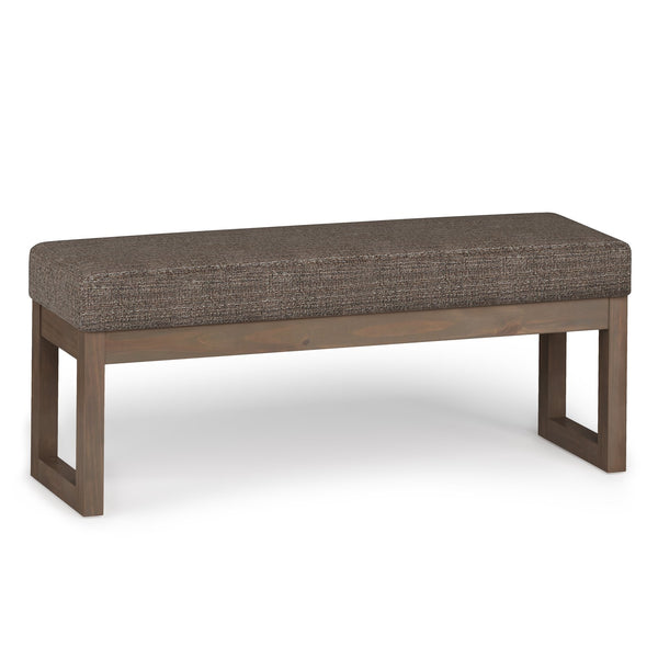 English Elm Milltown Large Mink Brown Ottoman Bench - Chic Upholstered Design For Versatile Home Comfort & Style B136P159082