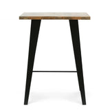 Christopher Knight Home® - Noble House - Leesburg Handcrafted Modern Industrial Mango Wood Oversized Side Table, Natural and Black