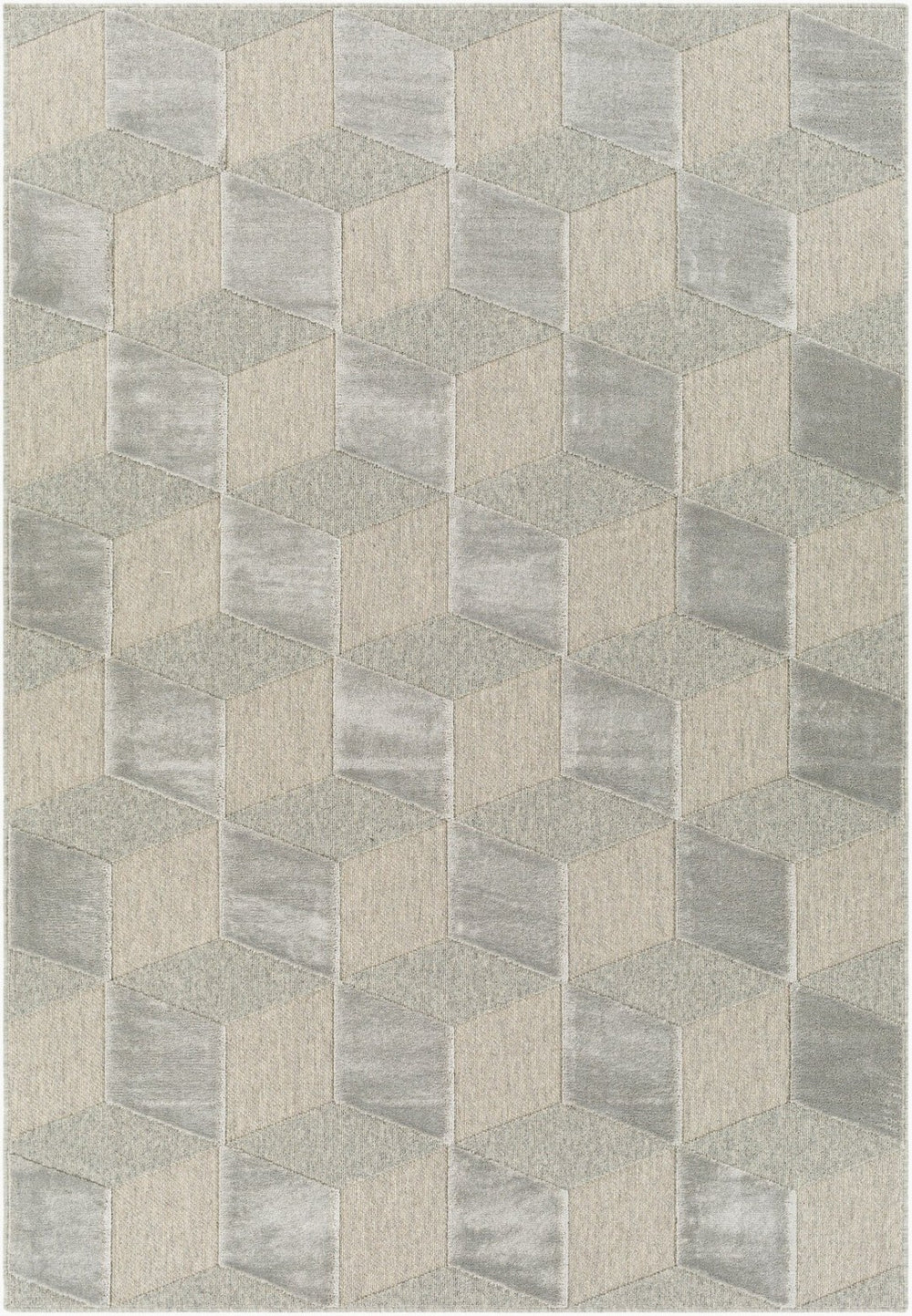 Livabliss Kingston Wool Viscose Blend Area Rug Turkish Woven Accent for Entryway or Bedside Gray, Medium Gr 2' x 2'11" KGS2302-23