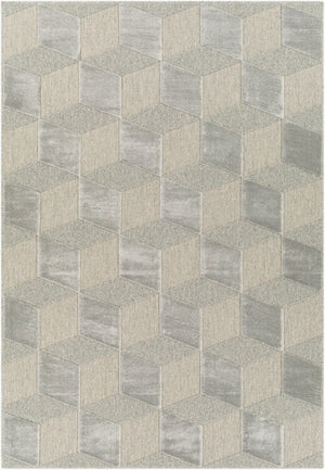 Livabliss Kingston Wool Viscose Blend Area Rug Turkish Woven Accent for Entryway or Bedside Gray, Medium Gr 2' x 2'11" KGS2302-23