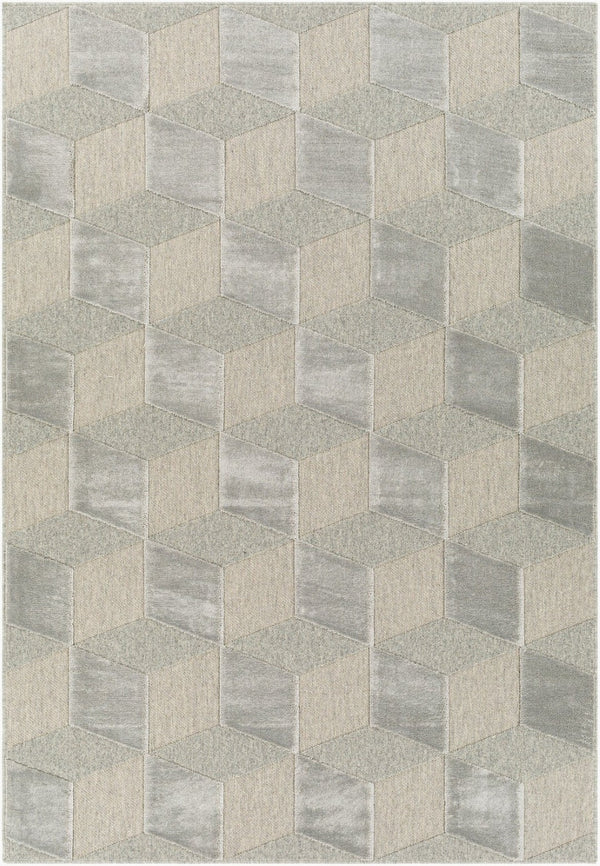 Livabliss Kingston Wool Viscose Blend Area Rug Turkish Woven Accent for Entryway or Bedside Gray, Medium Gr 2' x 2'11" KGS2302-23