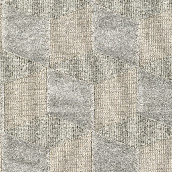Livabliss Kingston Wool Viscose Blend Area Rug Turkish Woven Accent for Entryway or Bedside Gray, Medium Gr 2' x 2'11" KGS2302-23