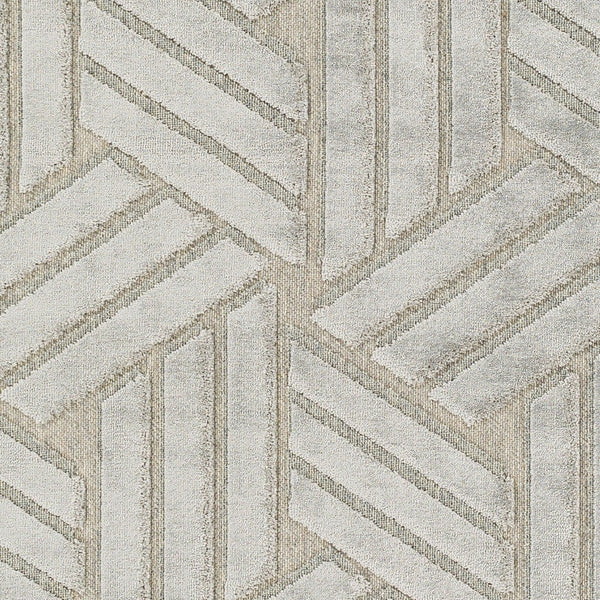 Livabliss Kingston Viscose Wool Blend Machine Woven Accent Rug Plush Modern Entryway Floor Piece Gray, Medium Gr 2' x 2'11" KGS2303-23