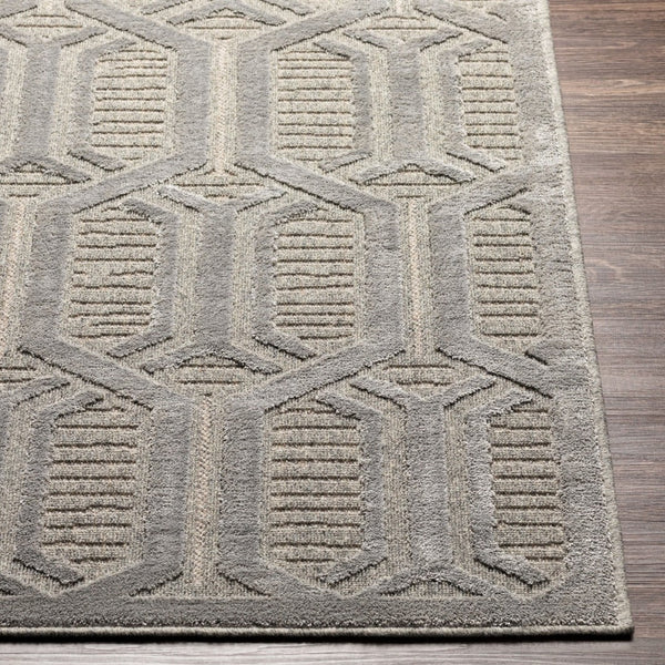 Livabliss Kingston Wool Viscose Blend Machine Woven Rug Soft Minimalist Accent for Entryways Gray, Medium Gr 9'2" x 12' KGS2305-9212