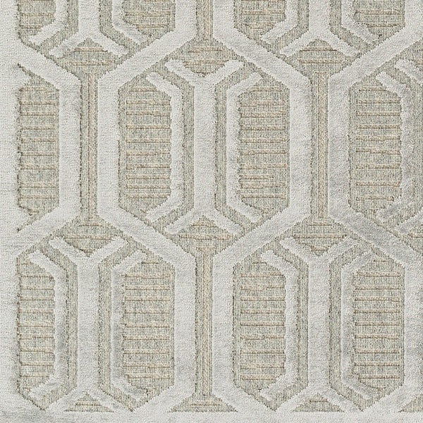 Livabliss Kingston Wool Viscose Blend Machine Woven Rug Soft Minimalist Accent for Entryways Gray, Medium Gr 9'2" x 12' KGS2305-9212