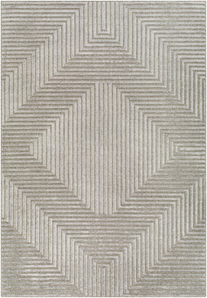 Livabliss Kingston Machine Woven Viscose Wool Blend Rug with Sculpted High Low Pile Texture Light Slate, Gr 2' x 2'11" KGS2306-23