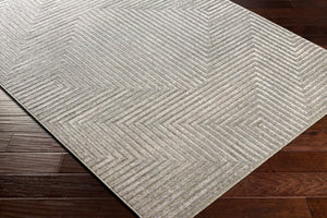 Livabliss Kingston Machine Woven Viscose Wool Blend Rug with Sculpted High Low Pile Texture Light Slate, Gr 2' x 2'11" KGS2306-23