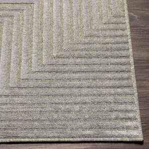 Livabliss Kingston Machine Woven Viscose Wool Blend Rug with Sculpted High Low Pile Texture Light Slate, Gr 2' x 2'11" KGS2306-23