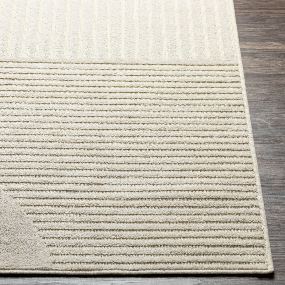 Livabliss Kingston Wool Viscose Blend Area Rug Soft Machine Woven Modern Living Room Floor Accent Cream, Light Be 5'3" x 7'3" KGS2309-5373