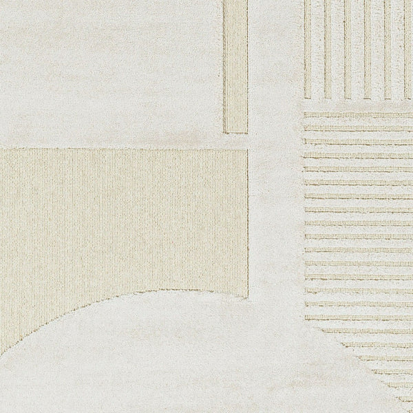 Livabliss Kingston Wool Viscose Blend Area Rug Soft Machine Woven Modern Living Room Floor Accent Cream, Light Be 5'3" x 7'3" KGS2309-5373