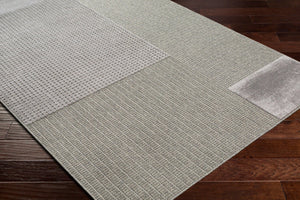 Livabliss Kingston Machine Woven Wool Viscose Accent Rug Soft Minimalist Entryway Floor Piece Light Slate, Gr 2' x 2'11" KGS2310-23