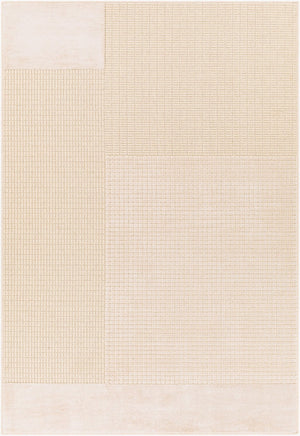 Livabliss Kingston Machine Woven Viscose Wool Blend Rug with High Low Pile Sculptural Texture Cream, Light Be 3'11" x 5'7" KGS2311-31157