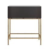 Homelegance By Top-Line Baldwin Mirrored Accent Table with Gold Finish Base GOLD Metal