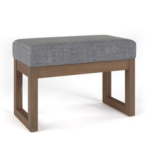 English Elm Milltown Compact Ottoman Bench - Versatile Pebble Grey Footstool For Modern Living Spaces, Durable! B136P159092