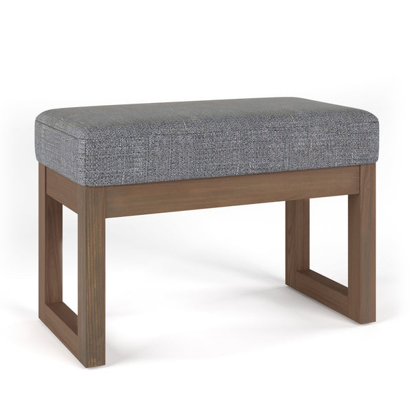 English Elm Milltown Compact Ottoman Bench - Versatile Pebble Grey Footstool For Modern Living Spaces, Durable! B136P159092