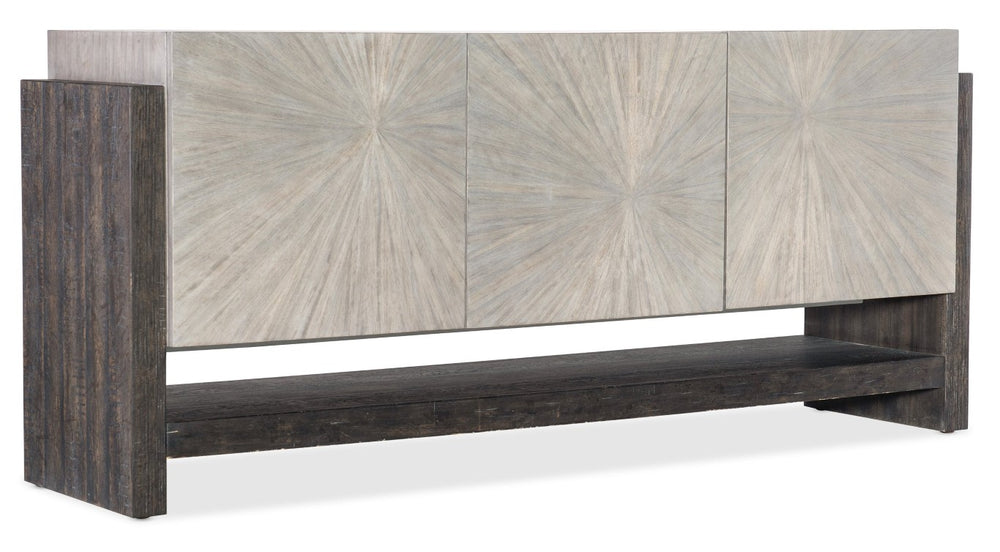 Hooker Furniture Melange Starburst Ground Perspective Credenza With Soft-Close Doors, Ventilated Media Back & Power 628-85170-95
