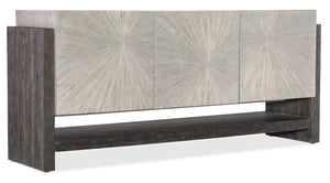 Hooker Furniture Melange Starburst Ground Perspective Credenza With Soft-Close Doors, Ventilated Media Back & Power 628-85170-95