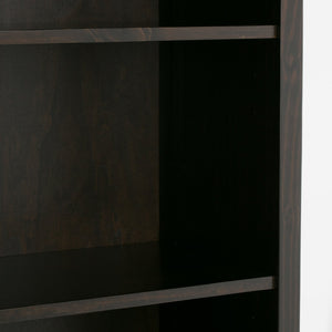 English Elm Amherst 30-Inch Solid Wood Bookcase In Hickory Brown - Elegant 5-Shelf Design For Versatile Storage B136P159428