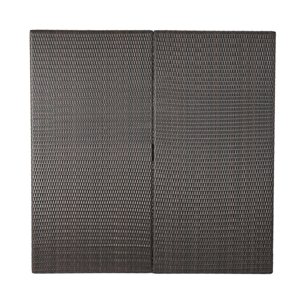 English Elm Christopher Knight Home® - FIONA Outdoor 64" Square Wicker Dining Table – Durable Iron Frame Patio Table for Large Gatherings Brown Multi 66.75 L x 35.25 W x 7.25 H 62333.00MBRN